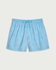 image 4 of F&F Flamingo Print Drawstring Swim Shorts in Blue