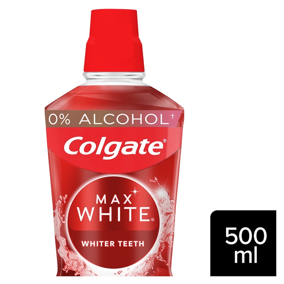 image 1 of Colgate Max White Expert Whitening Mouthwash Alcohol Free 500ml
