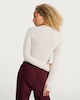 image 4 of F&F Active Seamfree Ribbed Long Sleeved Sports Top in Cream