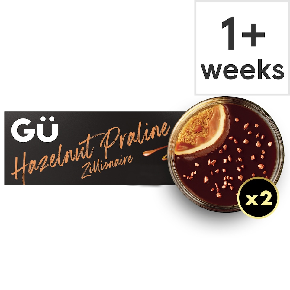 image 1 of Gü Hazelnut Praline Zillionaire Cheesecake Dessert 2x 86.5g
