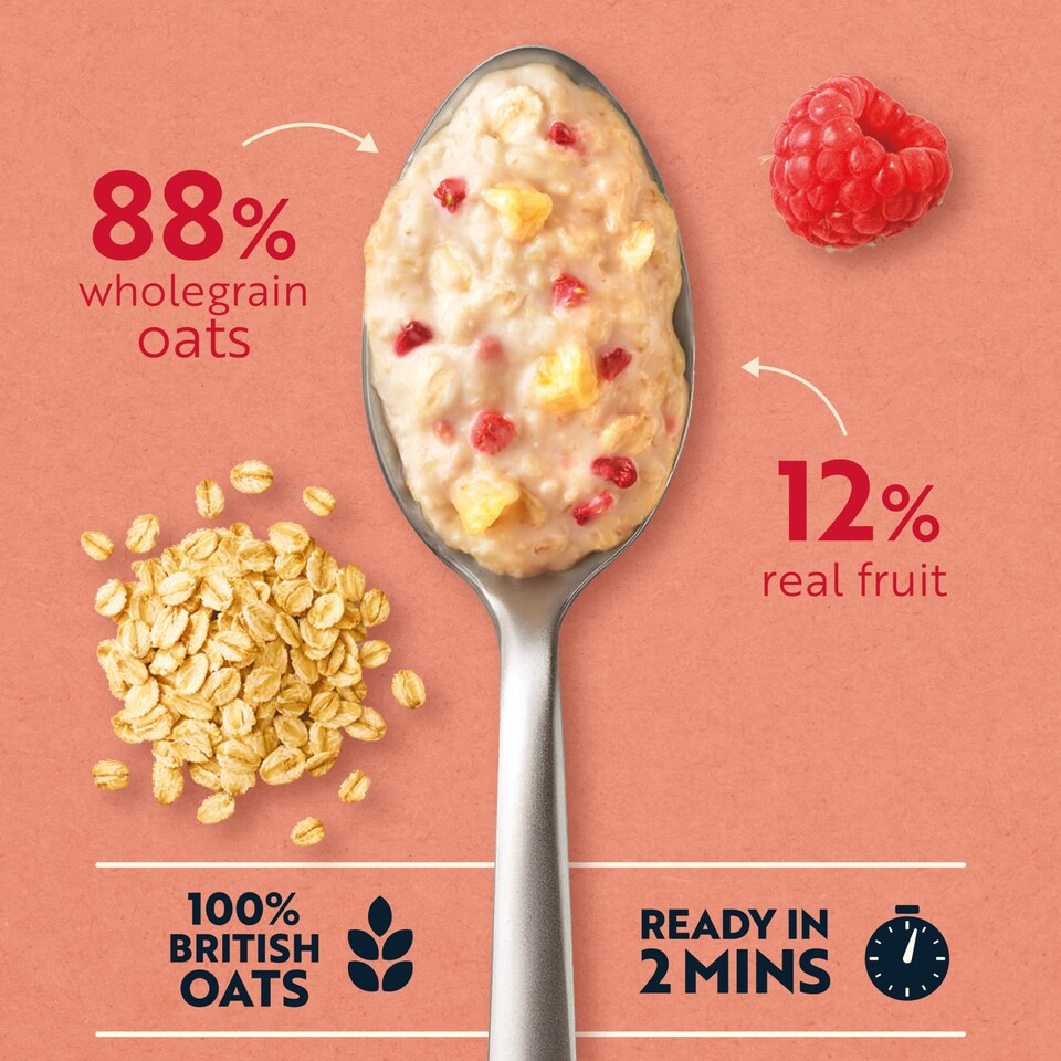 image 1 of Quaker Oats Summer Fruits & Nothing Else Porridge Sachets 8 x 33g