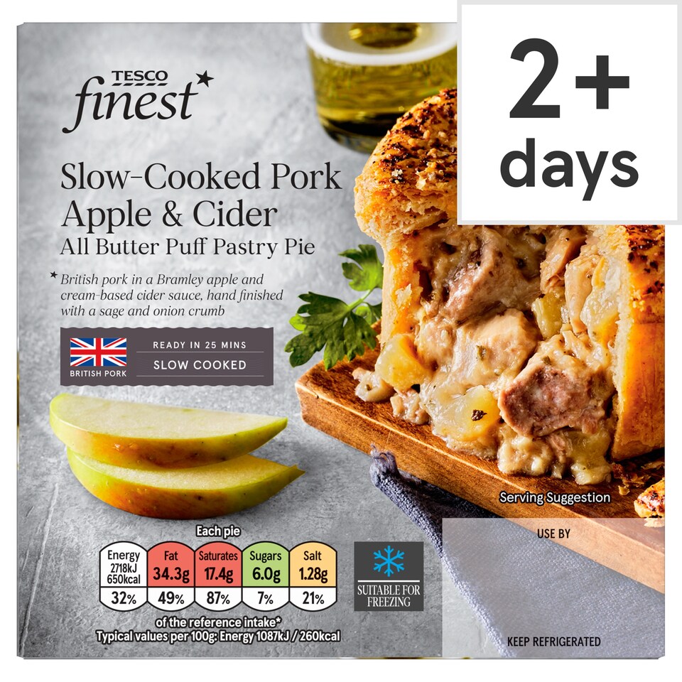 Tesco Finest Pork & Bramley Apple Pie 250g
