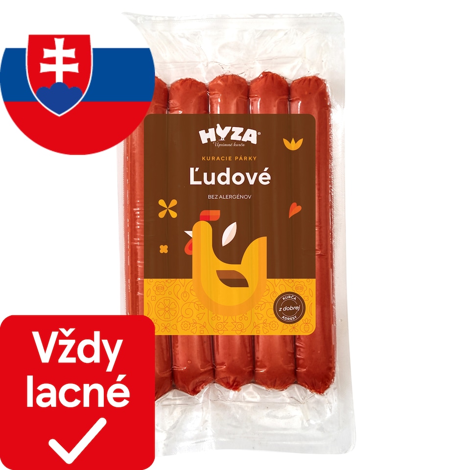 Hyza Ľudové kuracie párky 300 g
