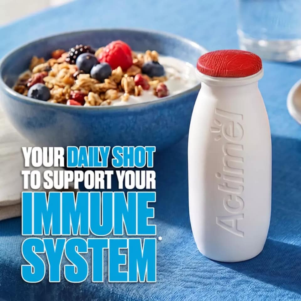 image 1 of Actimel Strawberry Immunity Live Yoghurt Drink Multipack 12X100g