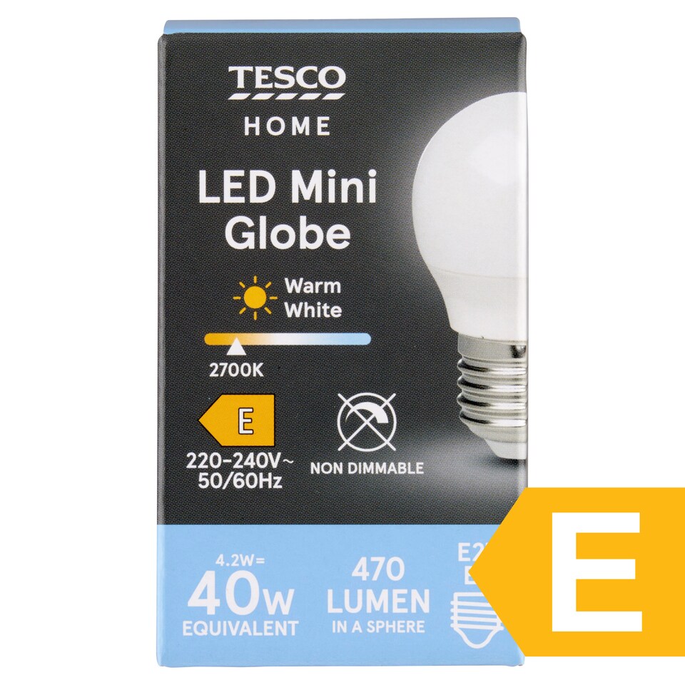obrázok 1 z Tesco Home LED žiarovka 4,2W E27 teplé biele svetlo 1 ks