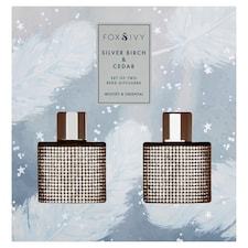 F&F Home Sparkle Reed Diffusers Silver Birch & Cedar 2 x 40ml
