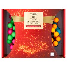 Tesco 100 Neon Berry Lights