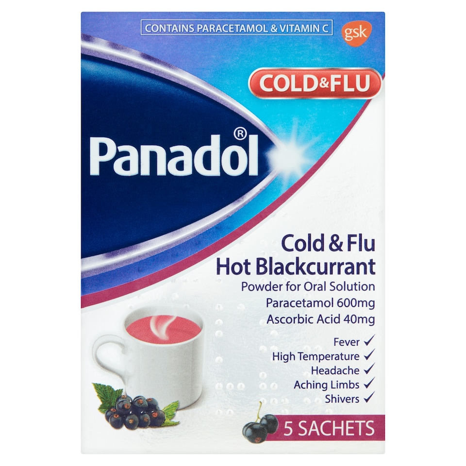 Panadol Cold And Flu Blackcurrant 5'S