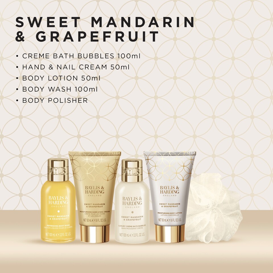 image 1 of Baylis & Harding Sweet Mandarin & Grapefruit Luxury Bauble Tin Gift Set