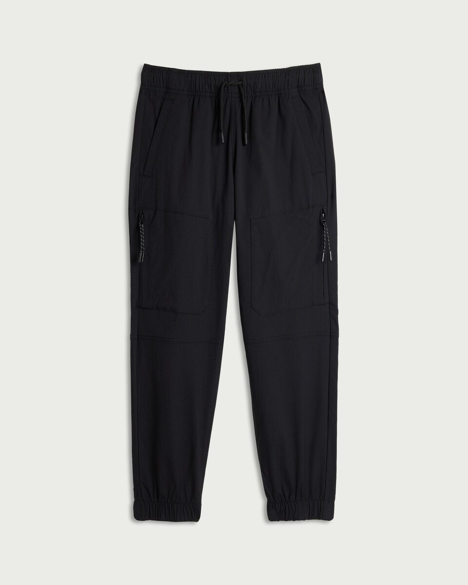image 1 of F&F Active Boys TECHSPORT Cuffed Joggers in Black