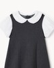 image 3 of F&F School Girls Cotton Rich 2 in 1 Pinafore Dress in Grey