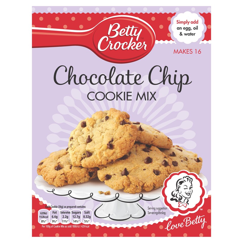 Betty Crocker Chocolate Chip Cookie Mix 453G Tesco Groceries