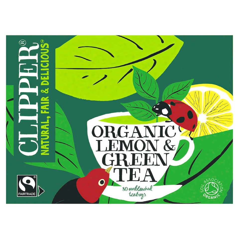 Clipper Organic Lemon Green Tea Bags 80's 160g
