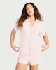 image 2 of F&F Pointelle Revere Short Pyjama Set in Pink