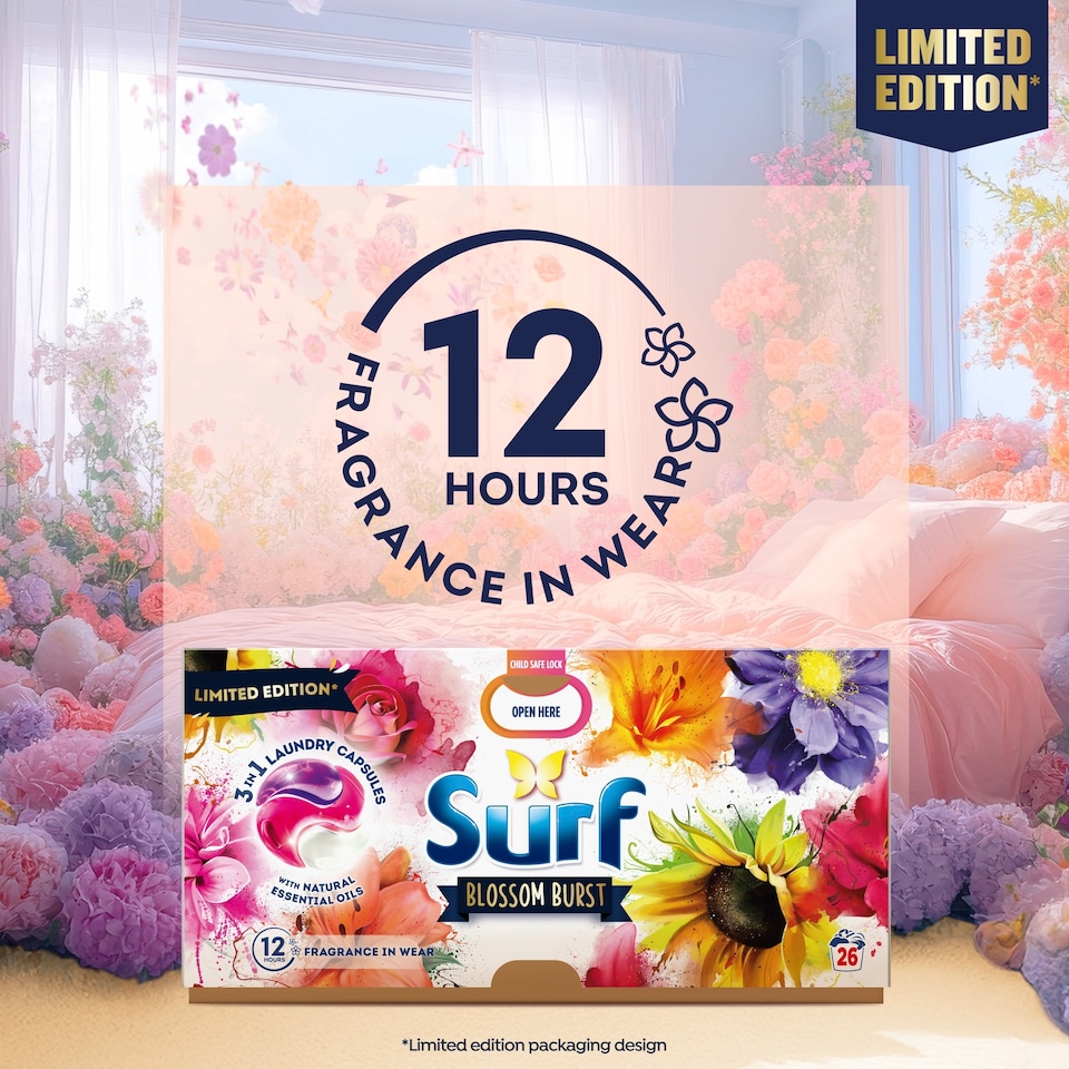 image 1 of Surf 3 in 1 Blossom Burst Laundry Capsules 26 Washes 449g