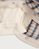 image 3 of F&F Baby 2-Piece Cotton Rich Striped Button Front Romper and Bodysuit Set in Blue