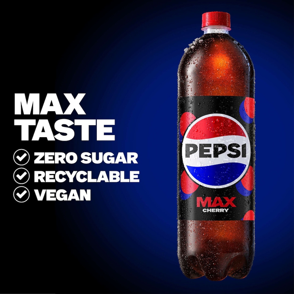 image 1 of Pepsi Max Cherry No Sugar Cola Bottle 2L
