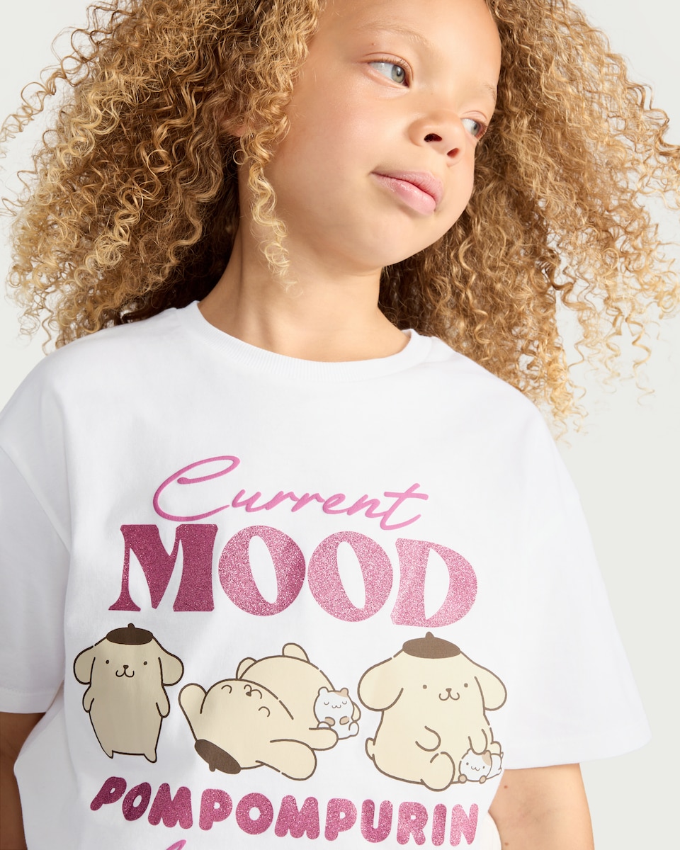 image 1 of Pompompurin Pure Cotton T-Shirt in White