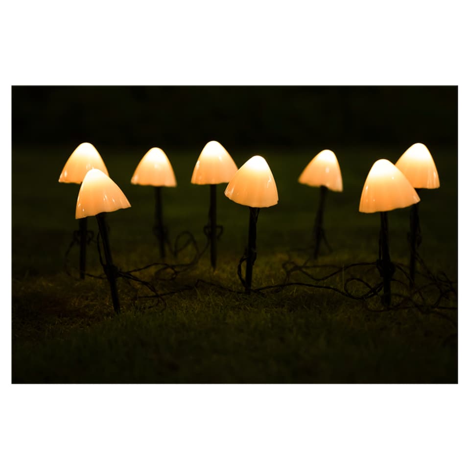 image 1 of Tesco 10 Mushroom Solar String Lights 4.5M