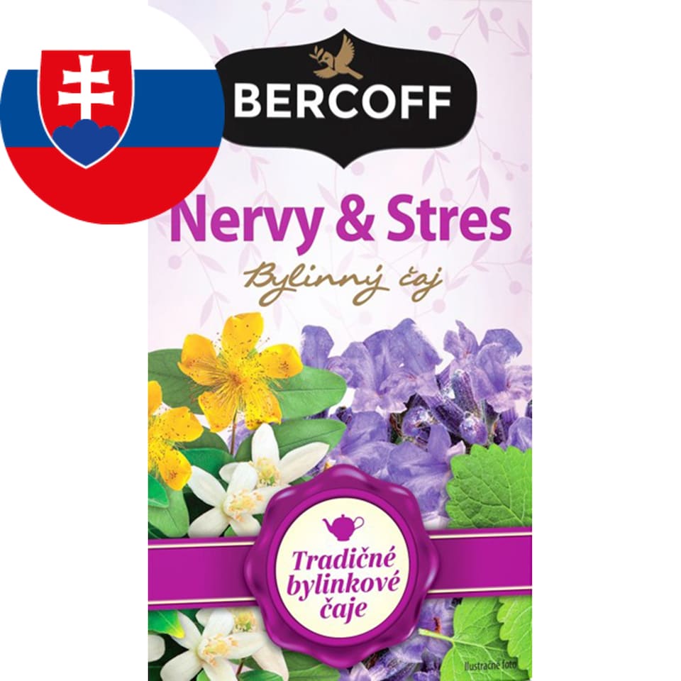 Bercoff Nervy & Stress bylinná čajová zmes 15 x 2 g (30 g)