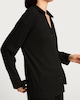 image 2 of F&F Ribbed Revere Button Up Pyjama Set in Black