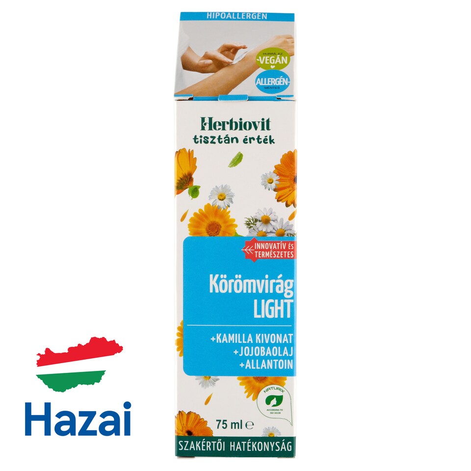 Herbiovit Körömvirág Light hipoallergén bőrápoló 75 ml  1. kép
