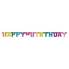Tesco Giant Happy Birthday Die Cut Foil Bunting