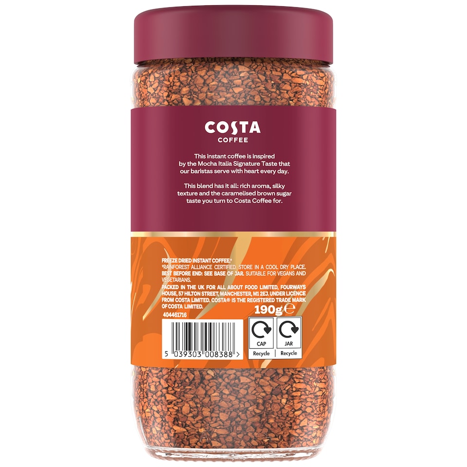 image 1 of Costa Smooth medium blend instant coffee 190g