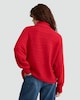 image 3 of F&F Cable Knit Roll Neck Batwing Jumper with Wool in Red