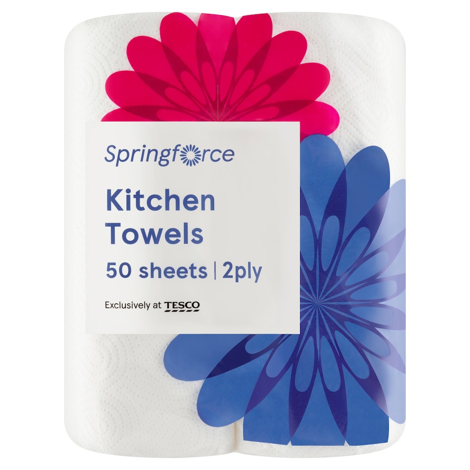 Springforce Kitchen Towels 2 Ply 2 Rolls