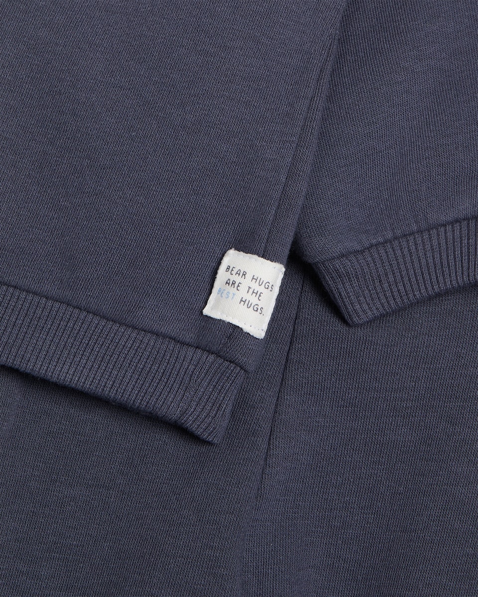 image 1 of F&F Baby 2-Piece Cotton Rich Little Bro Sweatshirt and Jogger Set in Navy