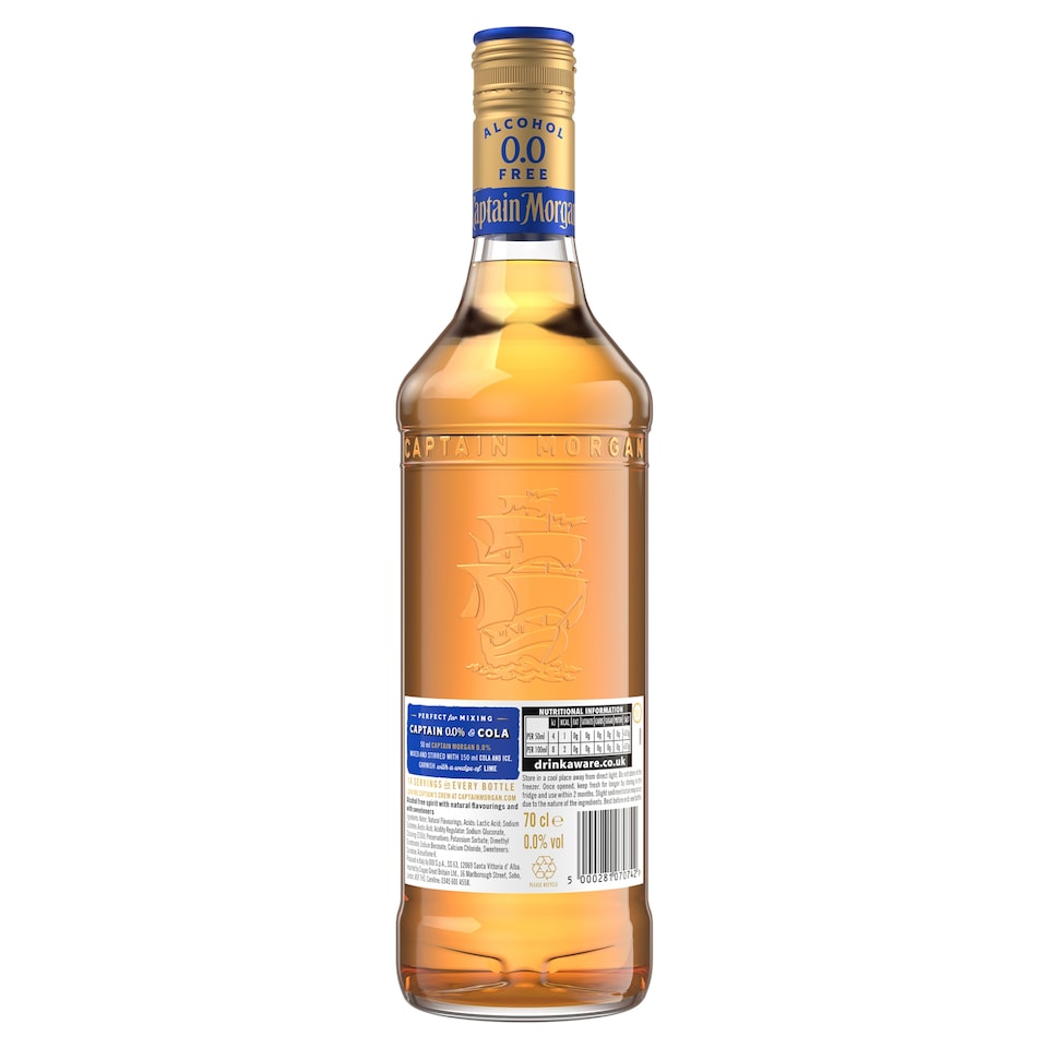 image 1 of Captain Morgan Alcohol Free Spirit - Spiced Gold 70cl