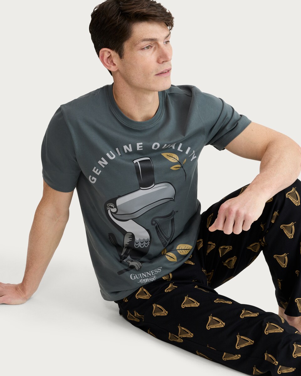 image 1 of Guinness Pure Cotton Pyjama Set in Multi