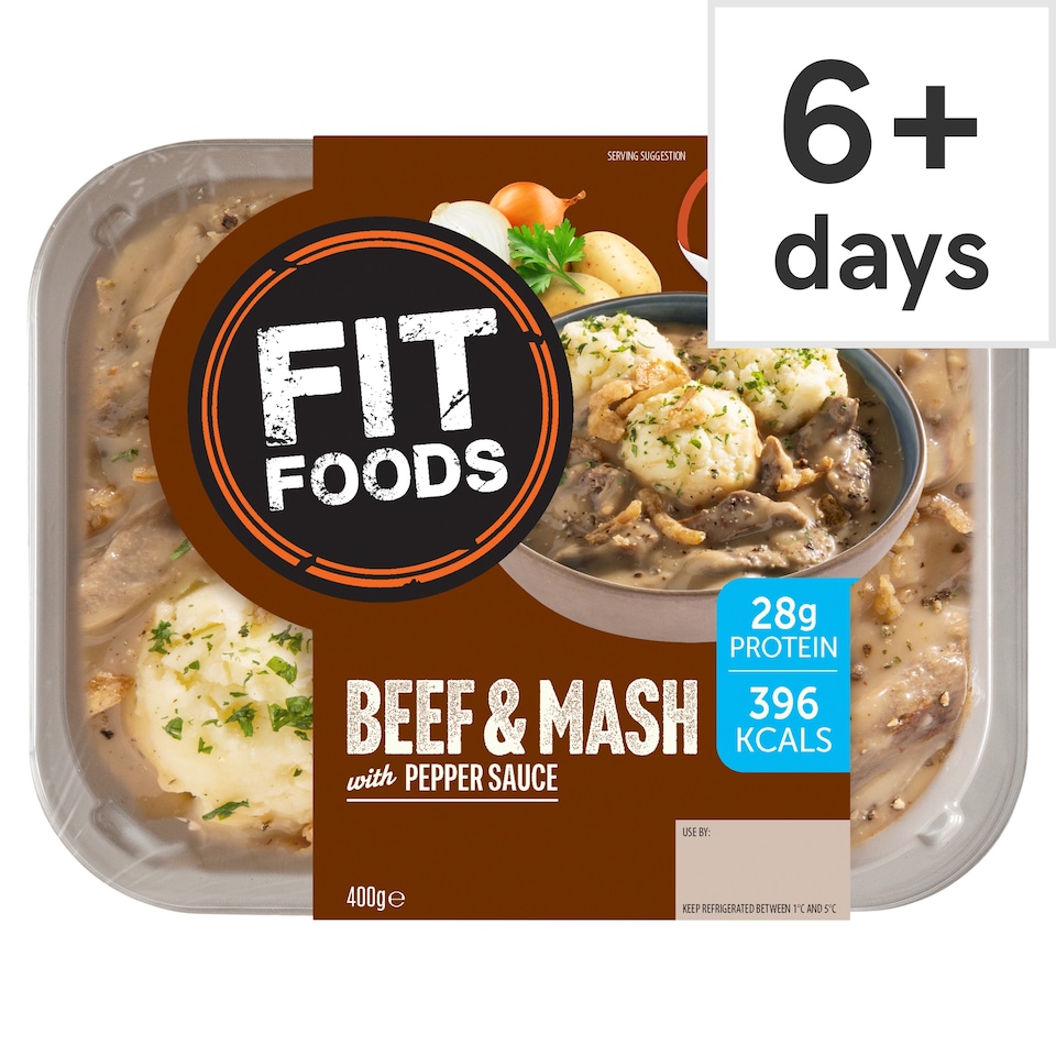 Fit Foods Beef & Mash with Pepper Sauce 400g