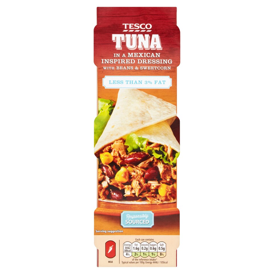 Tesco Low Fat Tuna In Mexican Dressing 3X80g