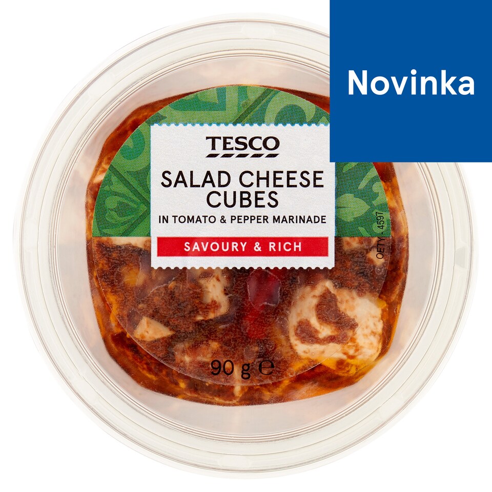 Tesco Salad Cheese Cubes in Tomato & Pepper Marinade 90 g