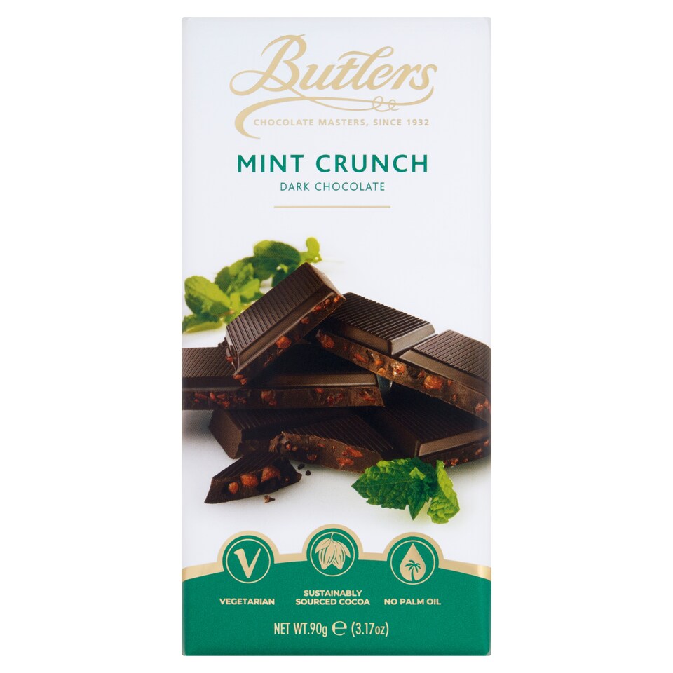 Butlers Mint Crunch Dark Chocolate Bar 90G