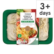 Tesco Spinach & Ricotta Cannelloni 400G