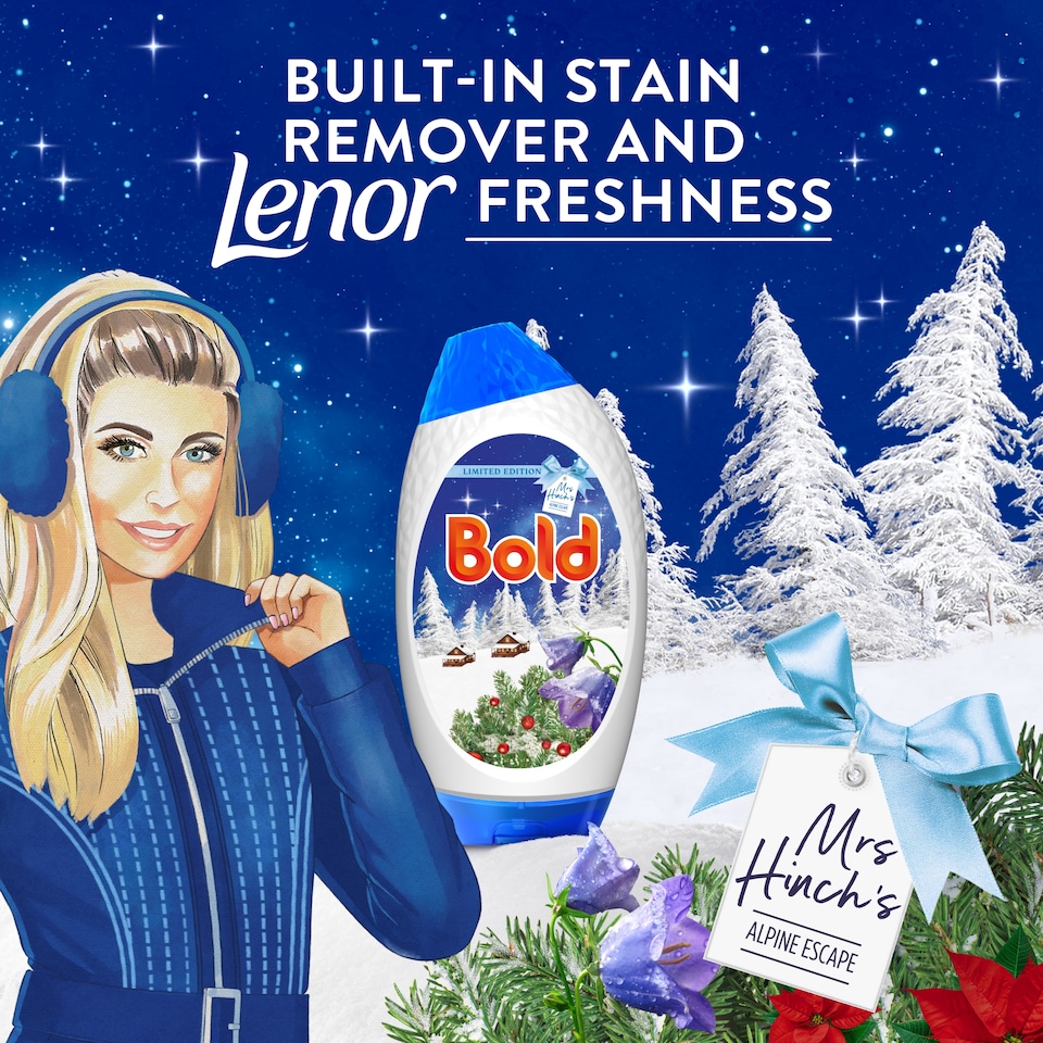 image 1 of Bold Washing Gel Mrs Hinch Bluebells and Wildberries 39 washes 1287ml 