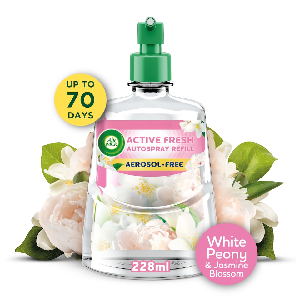 image 1 of Air Wick Active Fresh Refill White Peony & Jasmine Blossom 228ml