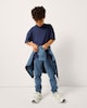 image 2 of F&F Active Boys TECHSPORT Cotton Rich Joggers in Navy
