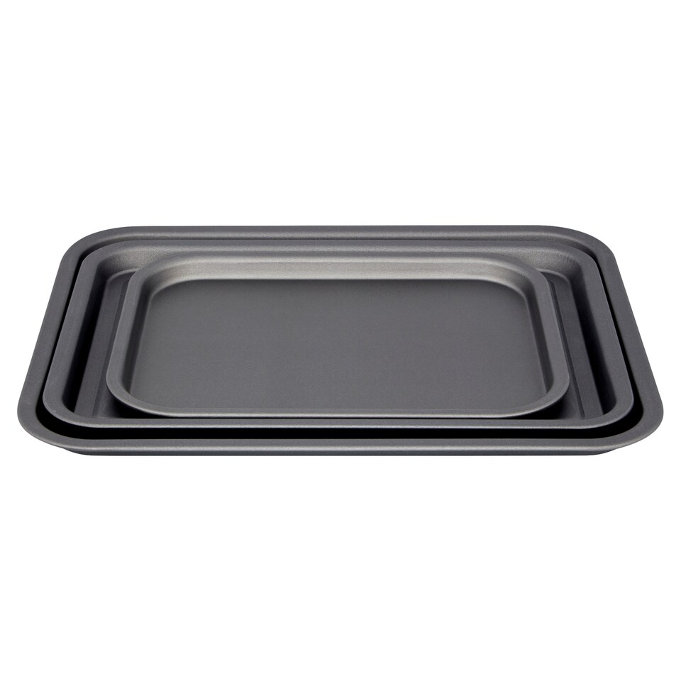 Tesco Oven Tray 3 Pack 38Cm 35Cm 28Cm