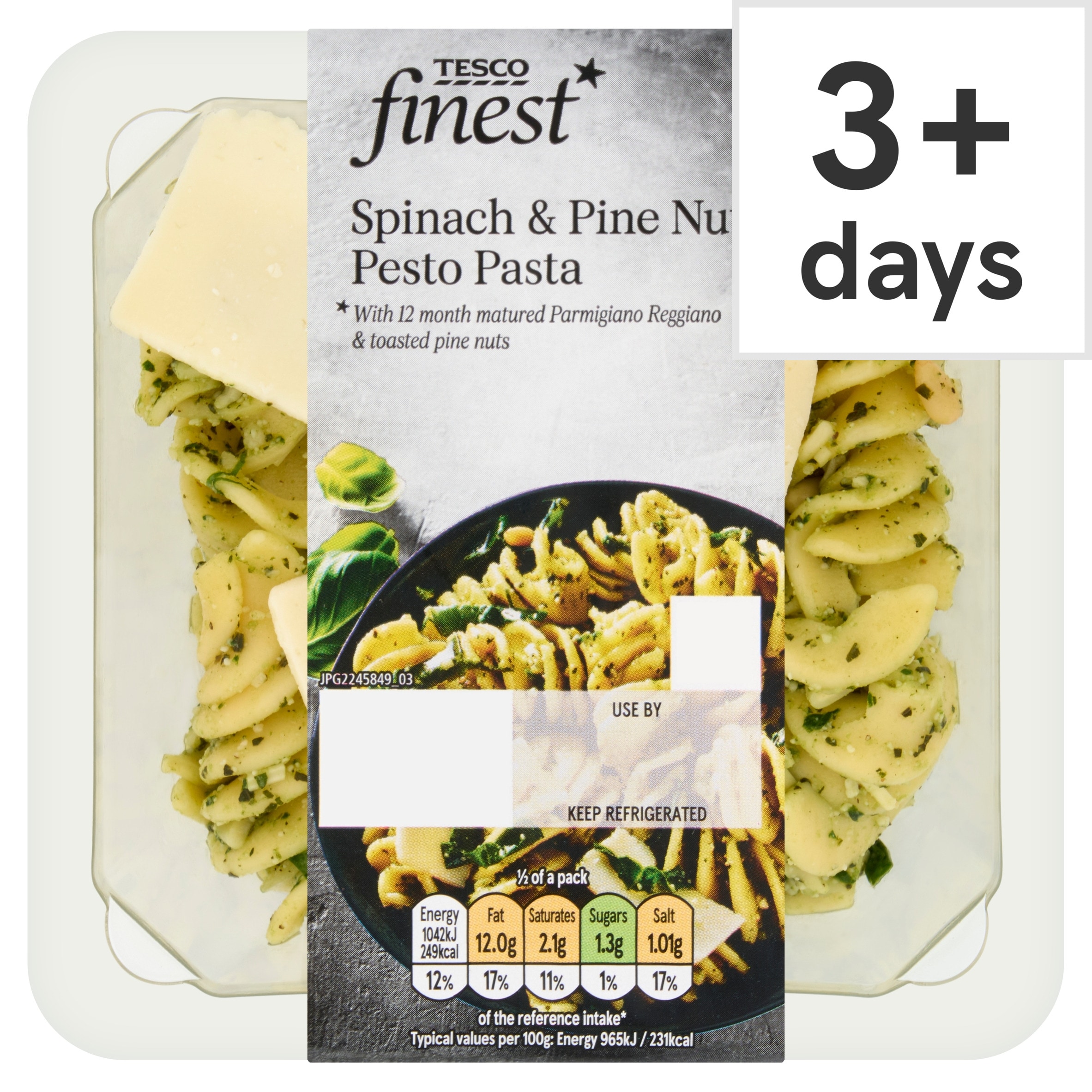 Tesco Finest Spinach Pinenut Pasta 215G