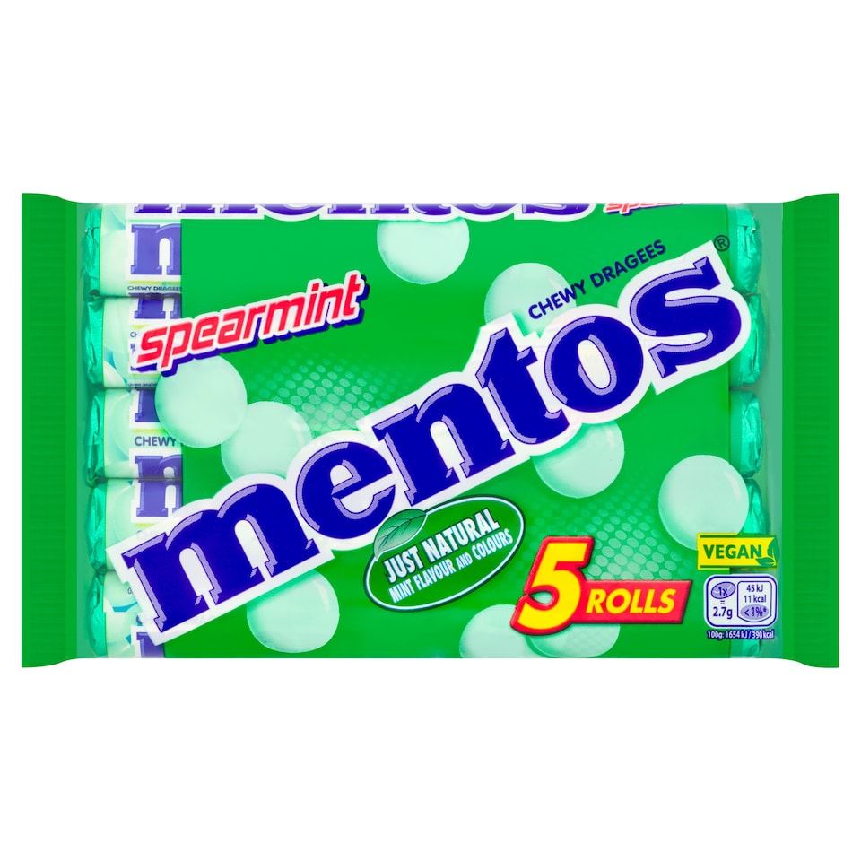 image 1 of Mentos Spearmint 5 Pack 190G