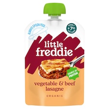 Little Freddie Organic Beef Lasagne with Cheese Baby Food Pouch 7+ Months 130g