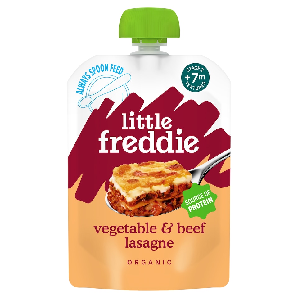image 1 of Little Freddie Organic Beef Lasagne with Cheese Baby Food Pouch 7+ Months 130g