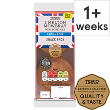 Tesco 2 Mini Melton Mowbray Pork Pies 100G