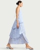 image 2 of F&F Floral Tiered Maxi Dress in Blue