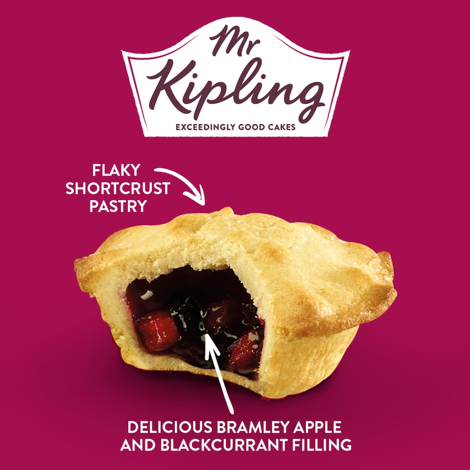 image 1 of Mr Kipling Bramley Apple & Blackcurrant Pies 6 Pack