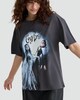 image 1 of F&F Pure Cotton Corpse Bride Print T-Shirt in Grey